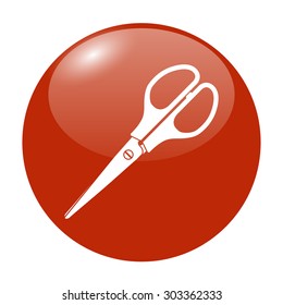 Scissors icon, isolated vector eps 10 illustration