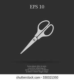 Scissors icon, isolated vector eps 10 illustration