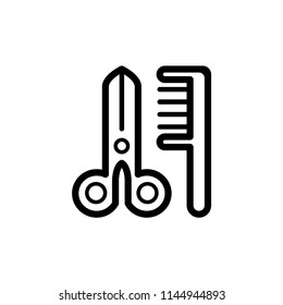 Scissors icon isolated vector illustration.