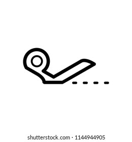 Scissors icon isolated vector illustration.