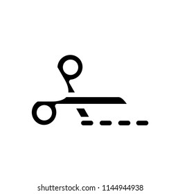 Scissors icon isolated vector illustration.