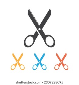Icono de tijeras ilustraciones vectoriales aisladas sobre fondo blanco.
