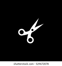 scissors icon, isolated, white background