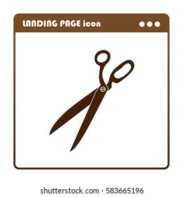 scissors, icon for the landing page