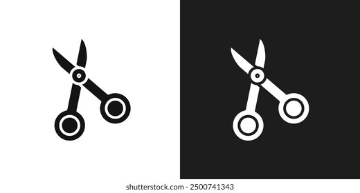 Scissors icon line art vector