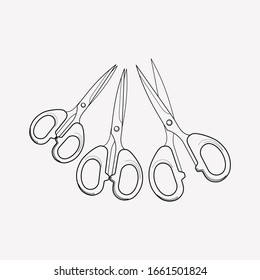 Scissors icon line element. Vector illustration of scissors icon line isolated on clean background for your web mobile app logo design.