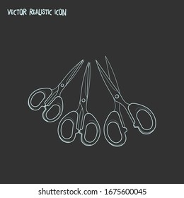 Scissors icon line element. Vector illustration of scissors icon line isolated on clean background for your web mobile app logo design.