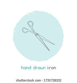 Scissors icon line element. Vector illustration of scissors icon line isolated on clean background for your web mobile app logo design.