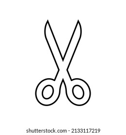 Scissors icon in line style