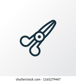 Scissors icon line symbol. Premium quality isolated shears element in trendy style.