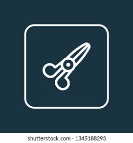 Scissors icon line symbol. Premium quality isolated shears element in trendy style.