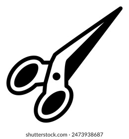 Scheren-Symbol oder Logo-Illustration Umriss schwarzer Stil