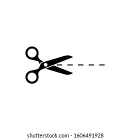 Scissors icon, logo isolated on white background