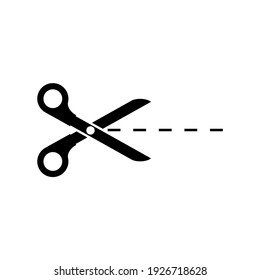 Scissors icon, logo isolated on white background