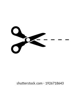 Scissors icon, logo isolated on white background