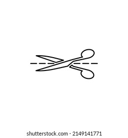 Scissors icon, logo isolated on white background