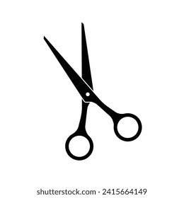 Scissors icon, logo, isolated on white background. Vector illustration.