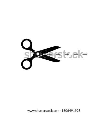 Scissors icon, logo isolated on white background