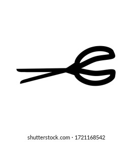 Schere Symbol oder Logo einzeln auf Zeichen Vektorgrafik - hochwertige Vektorsymbole in schwarzem Stil

