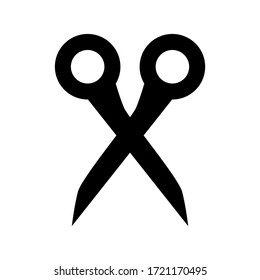 tijeras icono o logotipo símbolo de signo aislado ilustración vectorial - iconos vectoriales de estilo negro de alta calidad
