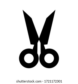 Schere Symbol oder Logo einzeln auf Zeichen Vektorgrafik - hochwertige Vektorsymbole in schwarzem Stil
