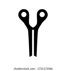 tijeras icono o logotipo símbolo de signo aislado ilustración vectorial - iconos vectoriales de estilo negro de alta calidad
