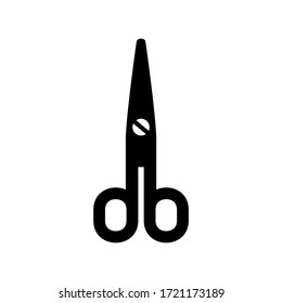 Schere Symbol oder Logo einzeln auf Zeichen Vektorgrafik - hochwertige Vektorsymbole in schwarzem Stil
