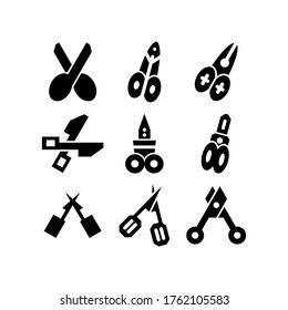 scissors  icon or logo isolated sign symbol vector illustration - Collection of high quality black style vector icons
