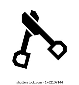 icono de tijeras o logotipo símbolo de signo aislado ilustración vectorial - iconos vectoriales de estilo negro de alta calidad
