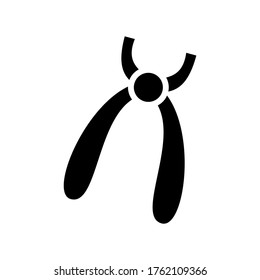 icono de tijeras o logotipo símbolo de signo aislado ilustración vectorial - iconos vectoriales de estilo negro de alta calidad
