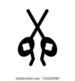 icono de tijeras o logotipo símbolo de signo aislado ilustración vectorial - iconos vectoriales de estilo negro de alta calidad
