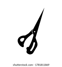 Schere Symbol oder Logo einzeln auf Zeichen Vektorgrafik - hochwertige Vektorsymbole in schwarzem Stil
