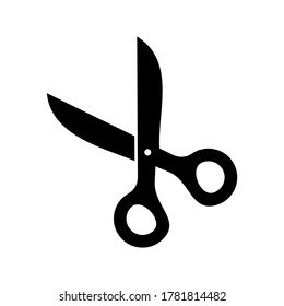 Schere Symbol oder Logo einzeln auf Zeichen Vektorgrafik - hochwertige Vektorsymbole in schwarzem Stil
