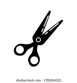 Schere Symbol oder Logo einzeln auf Zeichen Vektorgrafik - hochwertige Vektorsymbole in schwarzem Stil
