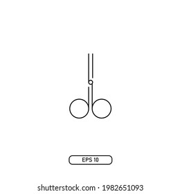 icono de tijeras o logotipo símbolo de señas aislado ilustración vectorial de estilo negro de alta calidad iconos vectoriales. trazo editable