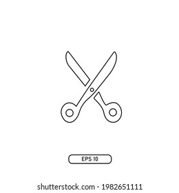 scissors icon or logo isolated sign symbol vector illustration high quality black style vector icons. editable stroke