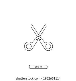 scissors icon or logo isolated sign symbol vector illustration high quality black style vector icons. editable stroke
