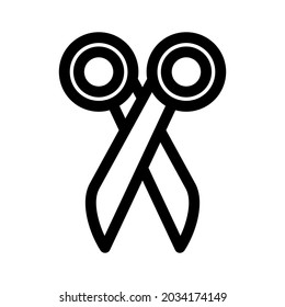 icono de tijeras o logotipo símbolo de signo aislado ilustración vectorial - iconos vectoriales de estilo negro de alta calidad

