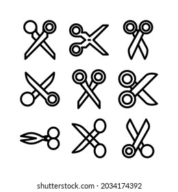 scissors icon or logo isolated sign symbol vector illustration - Collection of high quality black style vector icons

