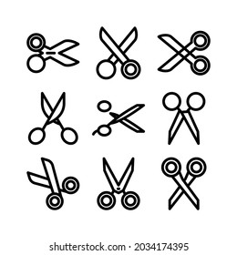 scissors icon or logo isolated sign symbol vector illustration - Collection of high quality black style vector icons
