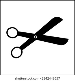 icono de tijeras o logotipo símbolo de signo aislado ilustración vectorial - iconos vectoriales de estilo negro de alta calidad