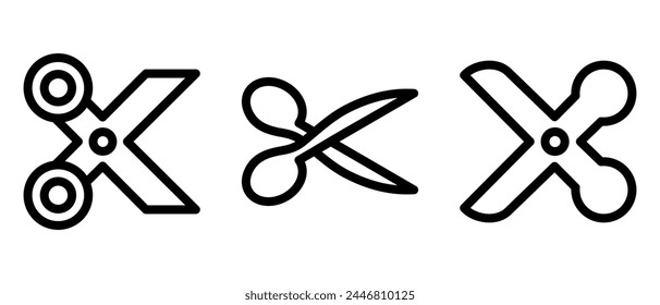 scissors icon or logo isolated sign symbol vector illustration - high quality black style vector icons
