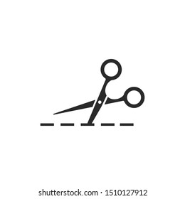 Scissors Icon Logo Vector Illustration.