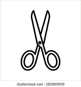 Scissors icon, logo vector isolated on white background
