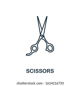 Scissors icon from makeup and beauty collection. Simple line element Scissors symbol for templates, web design and infographics