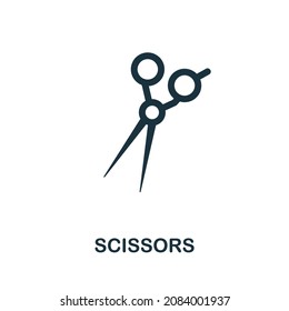 Scissors icon. Monochrome sign from hairdresser collection. Creative Scissors icon illustration for web design, infographics and more
