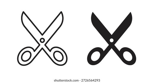 Scheren-Symbol. Einfarbige einfache Symbole für Vorlagen, Webdesign