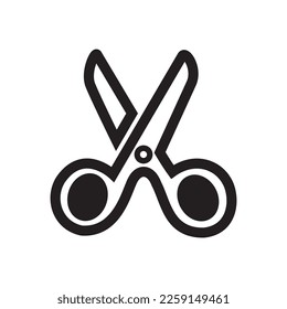 scissors, icon, object, design, vector, symbol, tool, illustration