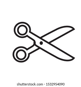 scissors icon on a white background