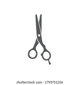 Scissors icon on white background